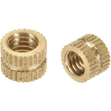 Knurled Insert Nuts, M6 x 6mm(L) x 8mm(OD) Female Thread Brass Embedment Assortment Kit, 40 Pcs