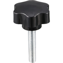 Clamping Screw Knob, 48mm Dia Plum Hex Shaped Grips Star Knob M10 x 50mm Male Thread