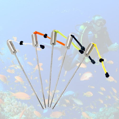 Diving Pointer Stick, Scubas Diving Stainless Lobsters Stick Pointer Noise Maker Yellow 2
