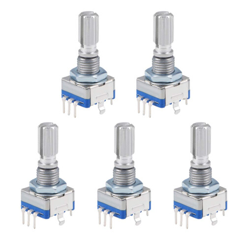 360 Degree Rotary Encoder Code Switch Digital Potentiometer EC11 5 Pins 20mm 5pcs