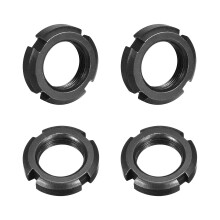 M25x1.5mm Fine Pitch Thread Retaining Four-Slot Slotted Round Nut, 4Pcs Carbon Steel Round Lock Nut for Various Rolling Bearings, Industrial Field, Bl