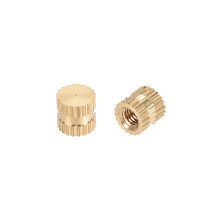 knurled Insert Nuts, 50Pcs M3 x 0.5mm Female Thread Brass Threaded Insert Embedment Nut for 3D Printer