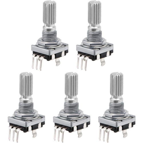 360 Degree Rotary Encoder Code Switch Digital Potentiometer 3 Pins 20mm 5pcs