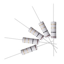 50Pcs 1 Ohm Resistor, 5W 5% Tolerance Metal Oxide Film Resistors, Lead, Flame Proof for DIY Electronic Projects and Experiments