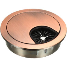 Cable Hole Cover, 2Inch/50mm Zinc Alloy Desk Wire Cord Cable Grommets Hole Cover for Office PC Desk Cable Cord Organizer, Red Bronze