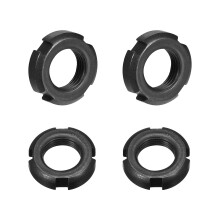 M18x1.5mm Fine Pitch Thread Retaining Four-Slot Slotted Round Nut, 4Pcs Carbon Steel Round Lock Nut for Various Rolling Bearings, Industrial Field, Bl