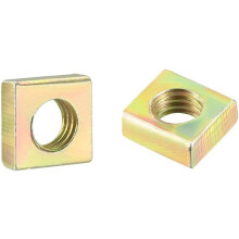 Square Nuts, M5x8mmx3mm Yellow Zinc Plated Metric Coarse Thread Assortment Kit, 100 Pcs