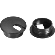 Cable Hole Cover, 1-3/8" Plastic Desk Wire Cord Cable Grommets Hole Cover for Office PC Desk Cable Cord Organizer, 10Pcs Black