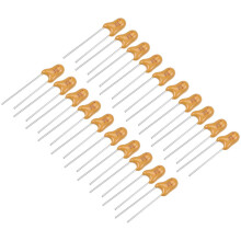 1uF Tantalum Capacitor, 35V 2 Pin Yellow Radial Electrolytic Capacitor Dipped Tantalum Bead Capacitors 20pcs