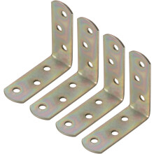 4pcs Angle Bracket Metal 60x60mm Corner Fastener L Shaped Right Angle Bracket Corner Protector Shelf Support for Furniture