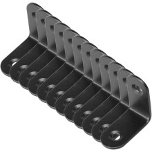 12pcs Angle Bracket Metal 27x27mm Corner Brace Fasten Right Angle Brackets Corner Support with Screws for Shelves Black