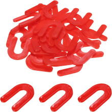 70 PCS Tile Leveling Spacers, 1/8" Horseshoe Shim U Shaped Tile Spacers Plastic Shims for Installation Self Leveling Tiling Tools, Red