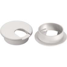 Cable Hole Cover 2" Plastic Desk Wire Cord Cable Grommets Hole Cover for Office PC Desk Cable Cord Organizer, 10Pcs White