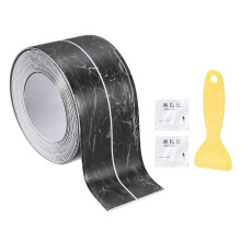 Caulk Tape Waterproof, 1.42 Inch x 10.5 ft Self-Adhesive Sealant Sealing Strip Caulking Sealant Tape PVC with Tool for Kitchen Sink Toilet Bathroom Ba