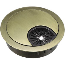 Cable Hole Cover, 2Inch/50mm Zinc Alloy Desk Wire Cord Cable Grommets Hole Cover for Office PC Desk Cable Cord Organizer, Bronze Tone