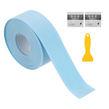 Caulk Tape Waterproof, 0.83 Inch x 10.5 ft Self-Adhesive Sealant Sealing Strip Caulking Sealant Tape PVC with Tool for Kitchen Sink Toilet Bathroom Ba
