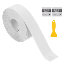 Caulk Tape Waterproof, 0.83 Inch x 16.4 ft Self-Adhesive Sealant Sealing Strip Caulking Sealant Tape PVC with Tool for Kitchen Sink Toilet Bathroom Ba