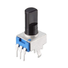 Carbon Film Potentiometer - 5K Ohm Variable Resistors Single Turn Rotary Half Shaft D Type Design 5pcs