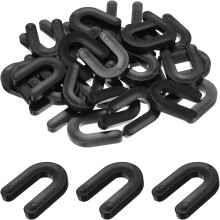 30 PCS Tile Leveling Spacers, 1/4" Horseshoe Shim U Shaped Tile Spacers Plastic Shims for Installation Self Leveling Tiling Tools, Black