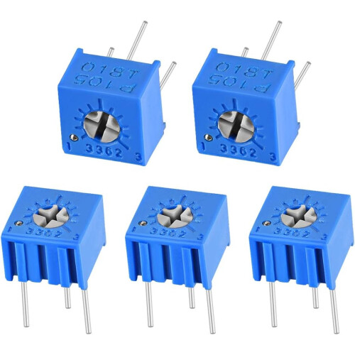 3362 Trimmer Potentiometer 1M Ohm Top Adjustment Horizontal Variable Resistors 5Pcs