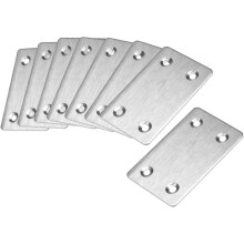 Repair Plate, 60mm x 38mm x 1.5mm, Flat Fixing Mending Bracket Connector, 8 Pcs