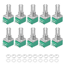 Potentiometer B5K Ohm Variable Resistors Double Turn Rotary Carbon Film Taper RV097NS 10pcs