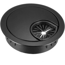 Cable Hole Cover, 2Inch/50mm Zinc Alloy Desk Wire Cord Cable Grommets Hole Cover for Office PC Desk Cable Cord Organizer, Black