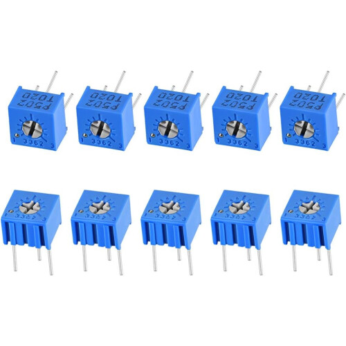 3362 Trimmer Potentiometer 5K Ohm Top Adjustment Horizontal Variable Resistors 10Pcs