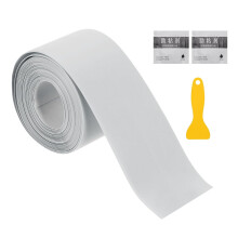 Caulk Tape Waterproof, 1.5 Inch x 10.5 ft Self-Adhesive Sealant Sealing Strip Caulking Sealant Tape PVC with Tool for Kitchen Sink Toilet Bathroom Bat