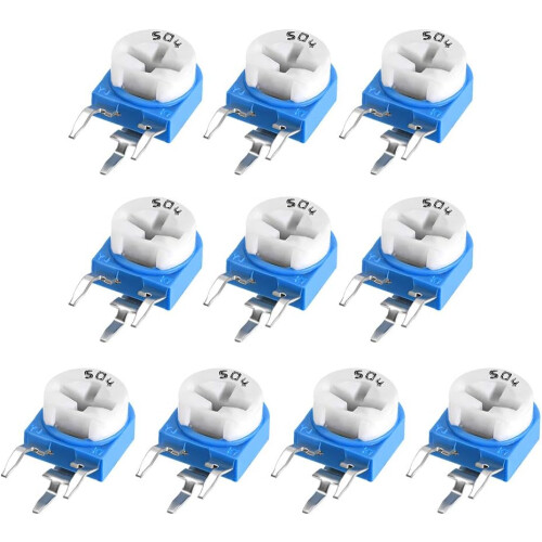 Trimmer Potentiometer 500K Ohm Adjustment Horizontal Variable Resistors 10Pcs