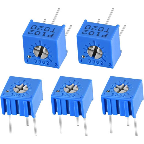 3362 Trimmer Potentiometer 1K Ohm Top Adjustment Horizontal Variable Resistors 5Pcs