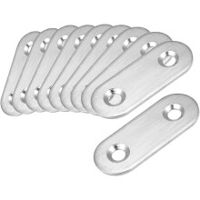 Repair Plate, 40mm x 16mm, Flat Fixing Mending Bracket Connector with Screws, 10 Pcs