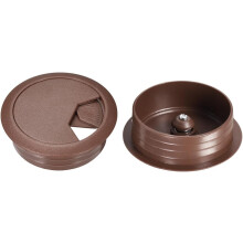 Cable Hole Cover, 2 inches Plastic Desk Grommet for Wire Organizer, 10 Pcs Brown