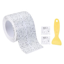 Caulk Tape Waterproof, 1.42 Inch x 4.92 ft Self-Adhesive Sealant Sealing Strip Caulking Sealant Tape PVC with Tool for Kitchen Sink Toilet Bathroom Ba