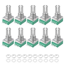 Potentiometer B5K Ohm Variable Resistors Single Turn Rotary Carbon Film Taper RV097NS 10pcs