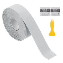 Caulk Tape Waterproof, 0.83 Inch x 16.4 ft Self-Adhesive Sealant Sealing Strip Caulking Sealant Tape PVC with Tool for Kitchen Sink Toilet Bathroom Ba