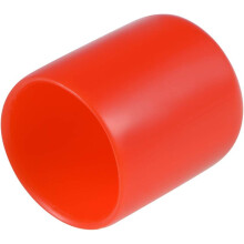 10pcs Rubber End Caps 20mm ID Vinyl Round Tube Bolt Cap Cover Thread Protectors Red