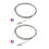 K Type Thermocouple Temperature Sensors M8 Thread Probe with 2M/6.6Ft Wire 2pcs 1