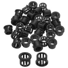 60Pcs Round Cable Snap Bushing Grommet, 7/16"(11mm) Black Snap in Cable Grommet Protector for Locking Tube Hose Wire Cord