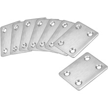 Repair Plate, 47mm x 38mm, Flat Fixing Mending Bracket Connector, 8 Pcs
