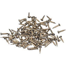 140Pcs Small Tiny Nails 1.2x8mm(DxL) Tiny Brass Nails Hardware Round Head Brass Nail for Wooden DIY Projects Decorative Boxes Household, Bronze Tone