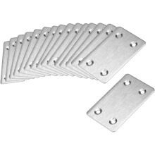 Repair Plate, 60mm x 38mm, Flat Fixing Mending Bracket Connector, 16 Pcs