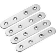 Repair Plate, 100mm x 20mm, Flat Fixing Mending Bracket Connector with Screws, 4 Pcs