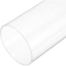 Clear Rigid Acrylic Pipe, 76mm (2.99") ID x 80mm(3.15") OD 254mm(10") Length Plastic Round Tube PMMA Tubing for Plumbing Lighting Aquarium Tube Water