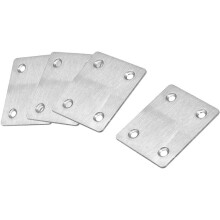 Repair Plate, 60mm x 50mm, Flat Fixing Mending Bracket Connector, 4 Pcs