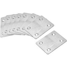 Repair Plate, 60mm x 50mm, Flat Fixing Mending Bracket Connector, 8 Pcs