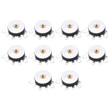 Wheel Potentiometer with Switch 10K Ohm Variable Resistors Single Turn Rotary Carbon Film Taper RV12MM 10pcs