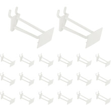 20 Pcs Pegboard Hooks, 3 Inch Durable Plastic Pegboard Display Hooks Peg Board Organizer Accessories for Shop Craft Tool Organization Wall Storage Gri
