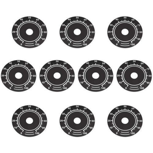 Rheostat Variable Transformer Potentiometer Control 0-100 Dial Face Plate 10pcs