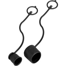 1Set Hydraulic Coupler Dust Cap and Plug, Male Dust Cap Female Plug Cover Hydraulic Quick Disconnect Port Plug Fitting for 1/2"Flat Face Couplers, Bla